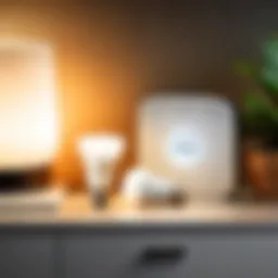 Philips Hue White LED Starter Kit on display