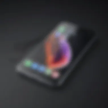 Apple Phone Successfully Turned Off Illustration of Apple phone completely powered off