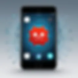 Visual representation of malware threats on iOS devices