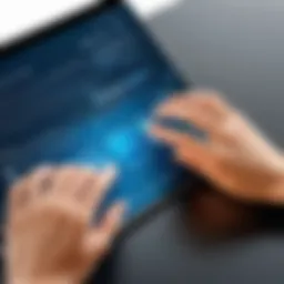 A detailed diagram illustrating common touchpad issues and their symptoms.