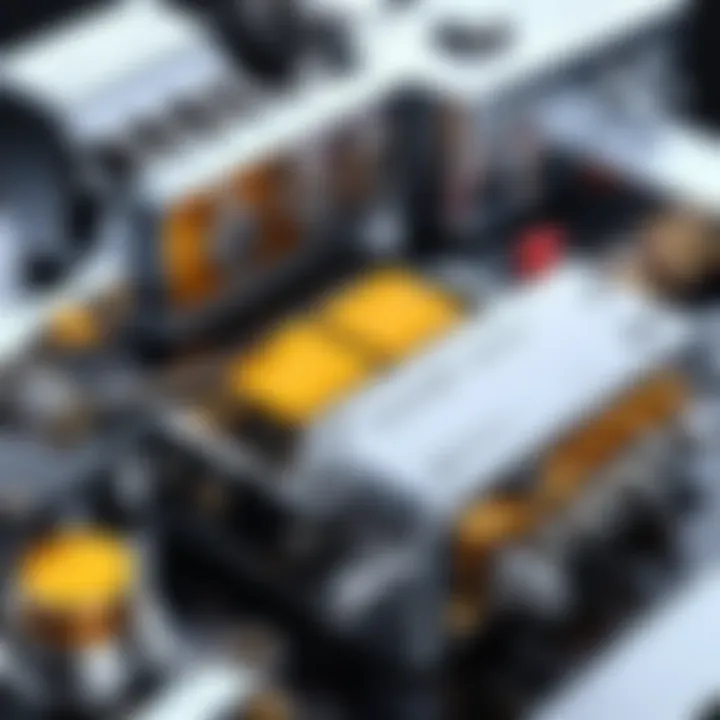 An illustration depicting the mechanical components of a robot tuner for guitars.