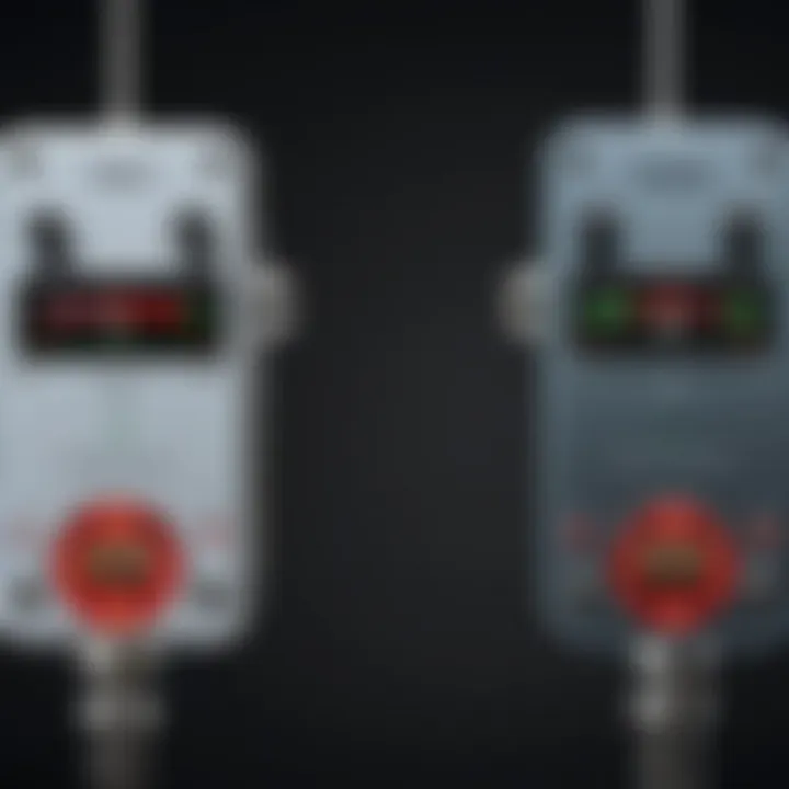A side-by-side comparison of a robot tuner and a traditional tuner.