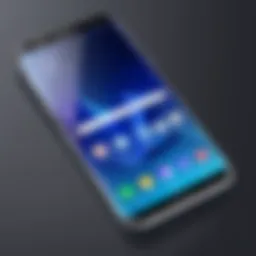 Samsung flagship mobile device showcasing sleek design