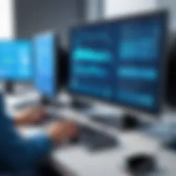 A modern telecommunications setup illustrating advanced call screening technologies.