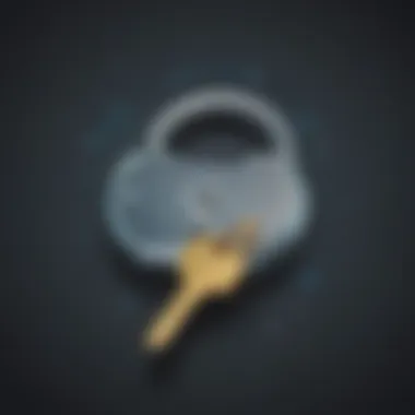 Key Security Measures Illustrated Lock and key metaphor for securing your office product key