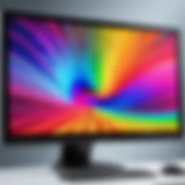 Vibrant Colors on a Calibrated Monitor A high-resolution color calibrated monitor showcasing vibrant colors.