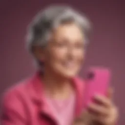 Senior Woman Enjoying T-Mobile Discounted Plan