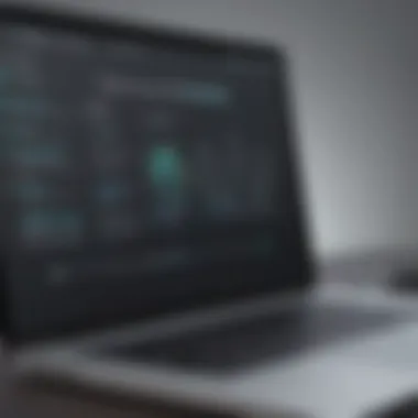 Time Machine Interface MacBook Pro with Time Machine interface on screen