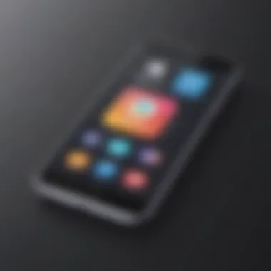 Smartphone with Shopping App Logo