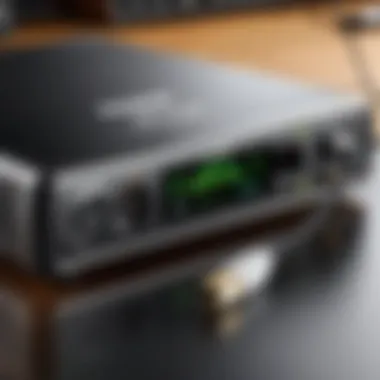 Professional audio setup using Shure USB interface in action