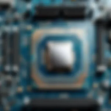 Sleek computer motherboard illustration