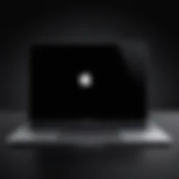 Sleek MacBook design in Black Friday backdrop