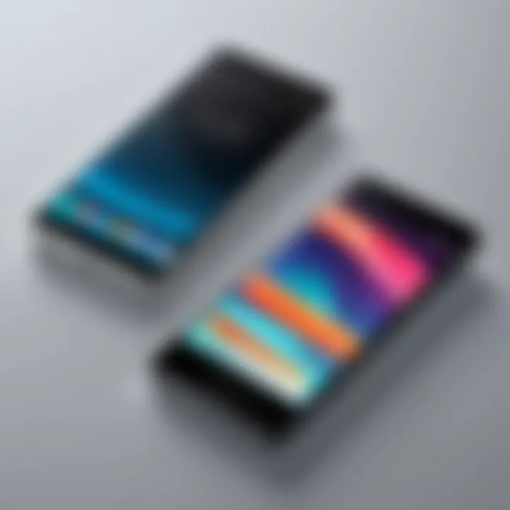 Visual comparison of various high RAM smartphone models