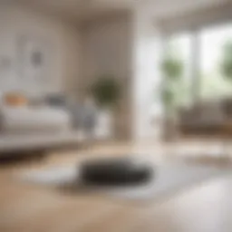 Sophisticated Robot Vacuum in Modern Home Setting