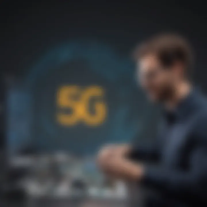 5G speed demonstration graphic