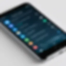 Smartphone privacy settings screen