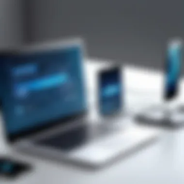 Illustration of application transfer across different devices