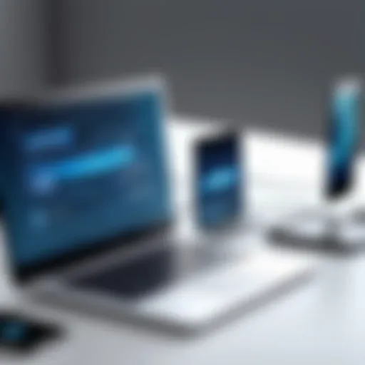 Illustration of application transfer across different devices