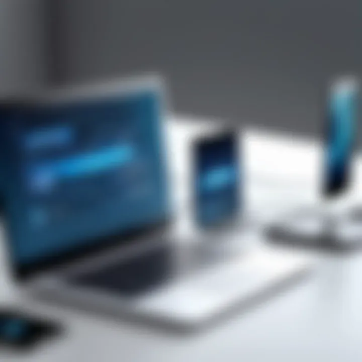 Illustration of application transfer across different devices