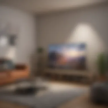 Subtle Bias Lighting Setup Subtle bias lighting setup enhancing TV viewing experience