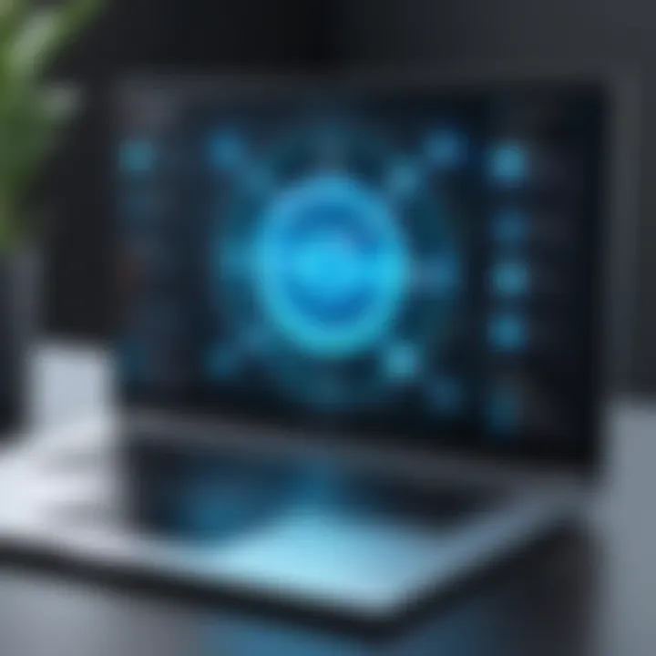 Interface showcasing real-time protection features of the software