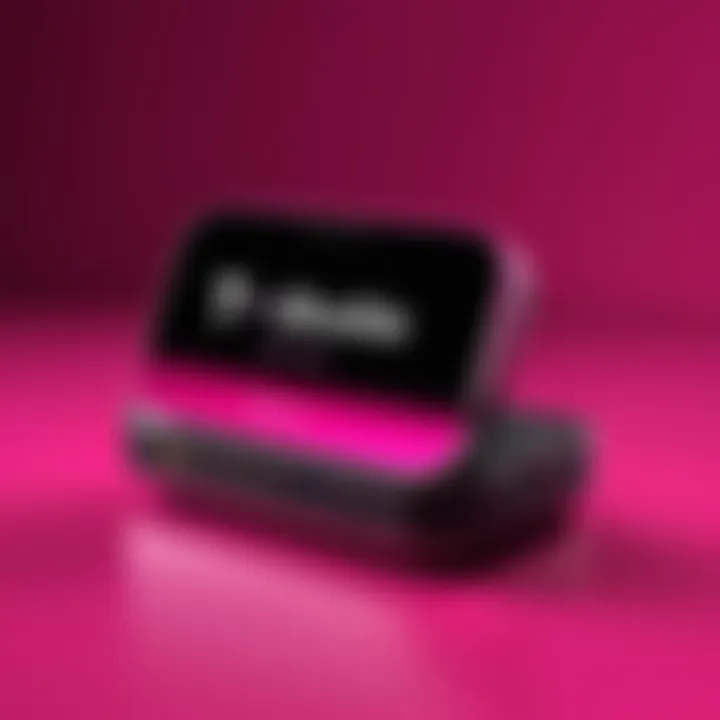 T-Mobile mobile hotspot device showcasing portability