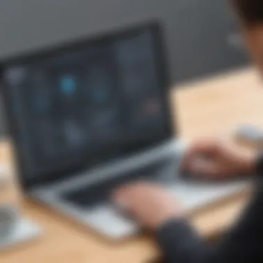 Tech-Savvy Screen Sharing Tech-savvy person setting up phone screen on laptop