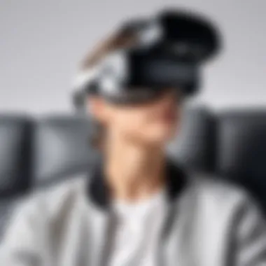 User comfortably wearing a VR headset