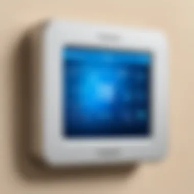Digital Interface of Honeywell Thermostat Modern Honeywell thermostat showcasing digital interface