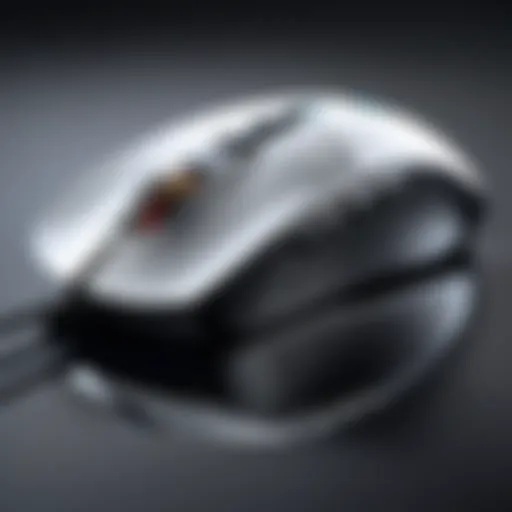 Ergonomic design of a gaming mouse highlighting additional buttons