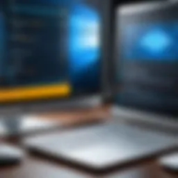 Illustration of a computer displaying WiFi network options