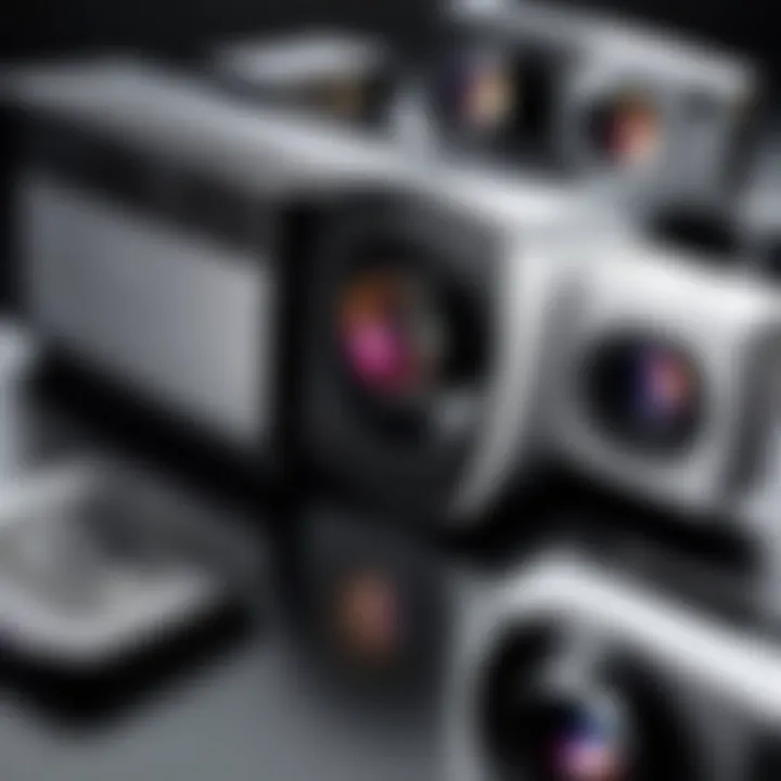 An illustration of various projector technologies on display.