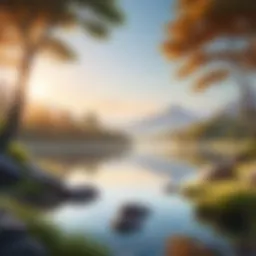Illustration depicting a serene environment for mental recovery