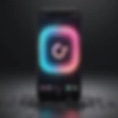 Captivating Display of Saved TikTok Video Artistic representation of a smartphone screen displaying a saved TikTok video