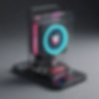 Sleek Visualization of TikTok Video Saving Process Modern graphic design symbolizing the process of saving TikTok videos