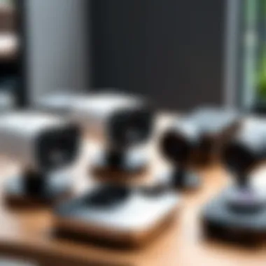 Leading Indoor Cameras for Outdoor Recording Top-rated indoor cameras for outdoor use displayed on a table