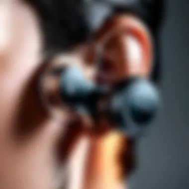 Innovative Sound Technology Close-up showcasing sound quality technology in advanced earbuds