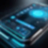 Futuristic touchscreen interface showcasing advanced features