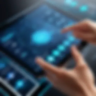 Innovative Touchscreen Technology in Action Innovative touchscreen technology in action with user interaction