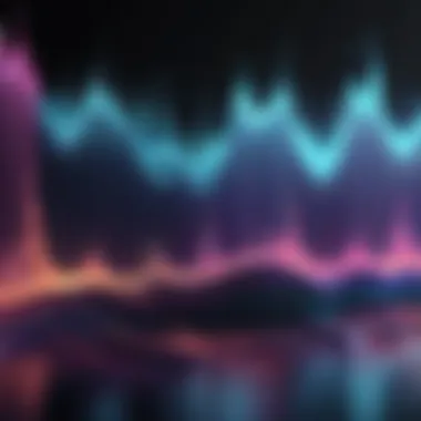 Dynamic Audio Waveforms in Audiobook Creation Dynamic audio waveforms representing narration