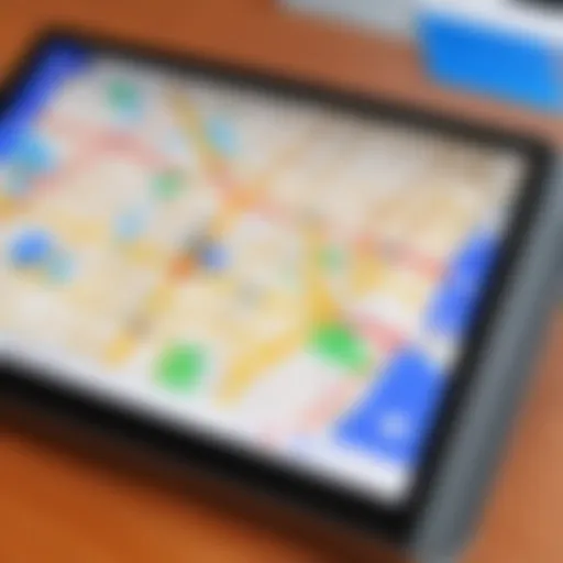 Map interface displaying error message