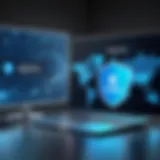 Illustration showing a secure virtual private network connection