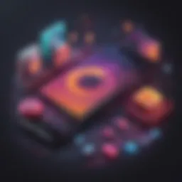 Abstract art representing music on Instagram story