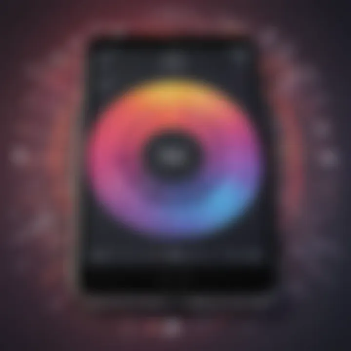 Visual depiction of seamless music integration on Instagram story