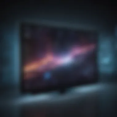 Abstract representation of streaming technology on a futuristic TV screen