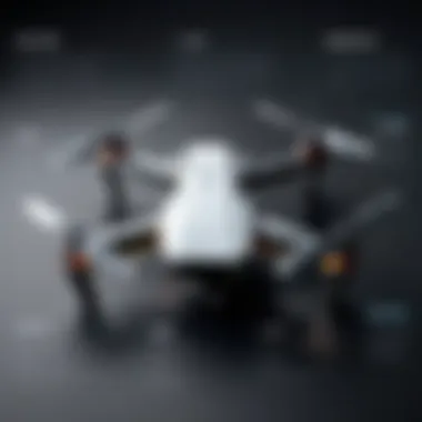 Close-up of drone specifications highlighting key features