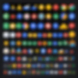 Colorful representation of Google Doodles over the years