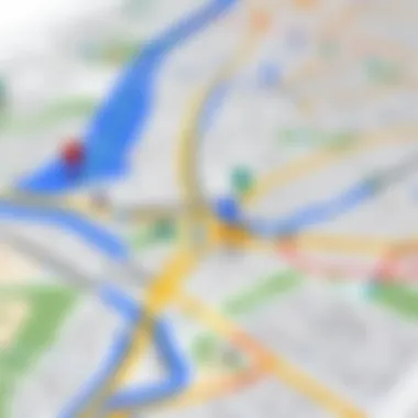 Real-Time Navigation Interface Map interface showcasing real-time navigation features