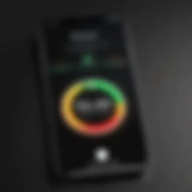 Battery percentage display on iPhone screen