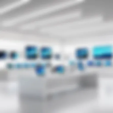 Apple Store Repair Service Area Inside view of an Apple Store showing repair service area